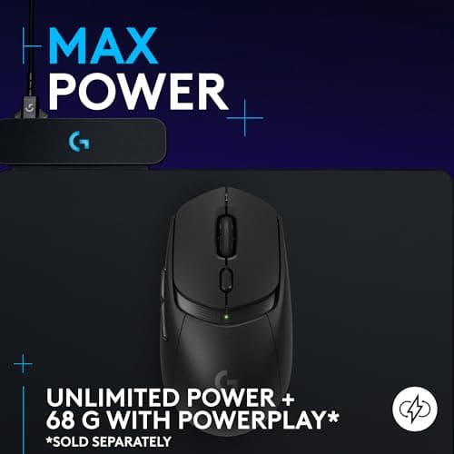 Logitech G309 Lightspeed Wireless Gaming Mouse, Lightweight, LIGHTFORCE Hybrid Switches, Hero 25K Sensor, 86g & 300+ hr Battery Life with AA Battery, 6 Programmable Buttons, PC & Mac - Black 8
