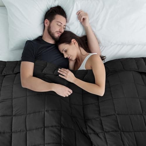 CYMULA Weighted Blanket for Adults (20lbs 80"x87" King Size) - Cooling Breathable Heavy Blankets for Summer Winter - Ultra Microfiber Soft Comfort Blanket with Glass Beads - Gifts for Men/Women