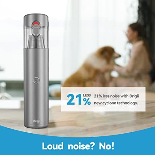 Brigii Mini Handheld Vacuum Cordless, 3 in 1-Car Vacuum & Air Duster & Hand Pump, 3 Kinds of Crevice Nozzles for Small Spaces, Crevices, Portable Rechargeable Cleaner-M1 7