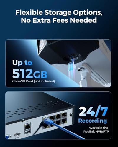 REOLINK Duo 3 PoE 16MP UHD Dual-Lens PoE Security Camera with 180° Panoramic View, Motion Track, F1.6 Color Night Vision, Person/Vehicle/Animal Detection, 2 Way Talk, Supports 24/7 Recording 7