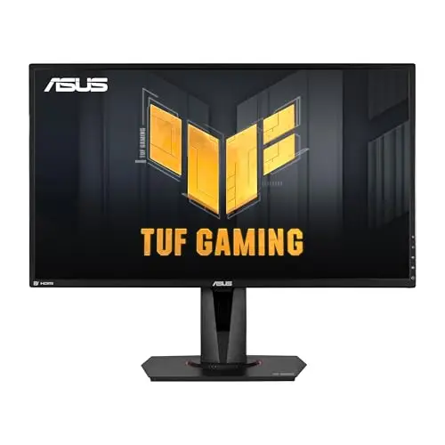 ASUS TUF Gaming 27" 2K HDR Gaming Monitor (VG27AQ) - QHD (2560 x 1440), 165Hz (Supports 144Hz), 1ms, Extreme Low Motion Blur, Speaker, G-SYNC Compatible, VESA Mountable, DisplayPort, HDMI,Black