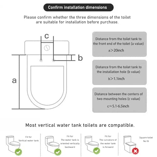 Slim Bidet Toilet Seat, Ultra-Thin Electric Smart Heated Seat with Adjustable Warm Water Wash (Front/Rear/Mobile), Warm Air Dryer, Self-Clean Nozzle, Night Light, LED Display & Remote Control 7