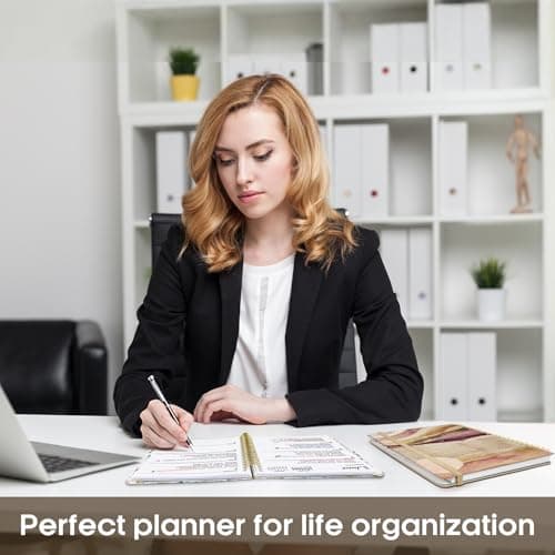 2025 Planner Weekly and Monthly, Jan 2025 to Dec 2025, Hardcover 2025 Calendar Planner Book with Tabs & Inner Pocket, Office Home School Supplies for Women & Men - A5 (6.3" x 8.5"), Spiral Bound, Wildflower 6