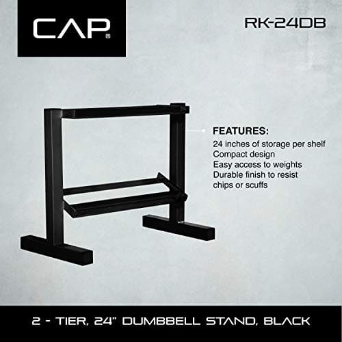 CAP Barbell black 24" Dumbbell Storage Rack 5
