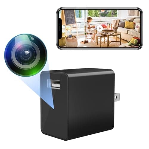 HiSpyCam USB Charger Camera - HD 1080P Mini WiFi Security Camera - Small Micro Wireless Nanny Cam for Home Indoor Security