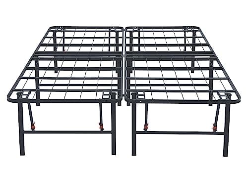 Amazon Basics Bed Frame with Storage, Foldable Metal Platform, Sturdy Steel, No Box Spring Needed, 18 inches High, Tool-Free Setup, Full Size, Black 7