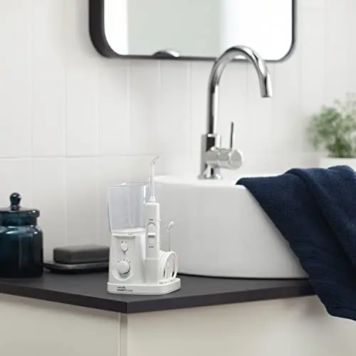 Waterpik Nano Plus Water Flosser For Teeth, Portable Electric Power, Compact For Travel and Home, 4 Flossing Tips, ADA Accepted, White WP-320 10