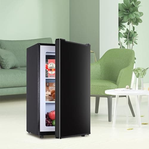 Maine Mini Upright freezer, 3.6 Cubic Feet, Single Door Compact Freezer with Reversible Stainless Steel Door, 3-Speed Temperature Adjustment Small freezer for Home/Dorms 8