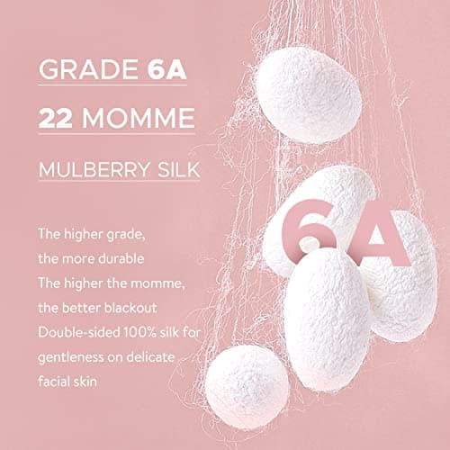 LitBear Silk Sleep Mask for Side Sleeper, Eye Mask Sleeping for Women Men 100% 22 Momme Pure Mulberry Silk, Face-Hugging Padded Eye Cover for Sleeping with Adjustable Band (Pink) 7