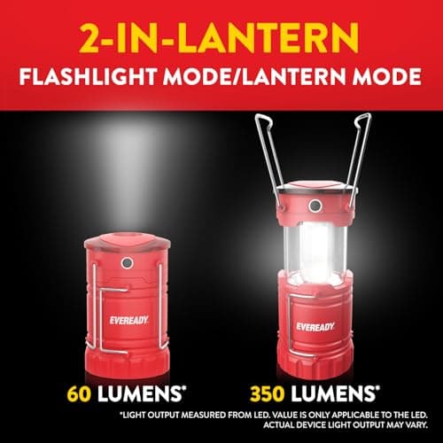 Eveready LED Camping Lantern 360 PRO (3-Pack), Super Bright Tent Lights, IPX4 Water Resistant LED Lanterns for Power Outage Hurricane Preparedness, (Batteries Included) 2