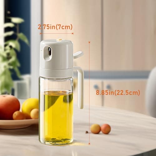 YAMYONE 2 in 1 Oil Sprayer for Cooking, 17 oz Olive Oil Dispenser Bottle, Oil Dispenser & Sprayers for Kitchen 6