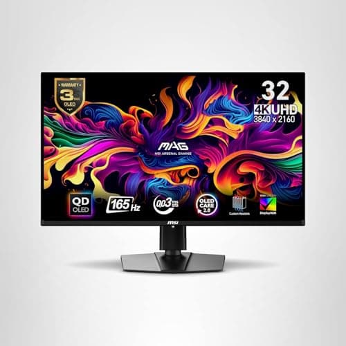 msi MAG 321UP QD-OLED 32-inch QD-OLED 3840 x 2160 (UHD) Computer Monitor, 165Hz, Adaptive-Sync, HDMI, Display Port, VGA Port, VESA Mountable, Tilt, Height Adjustable, Speaker, 0.03ms, Black 11