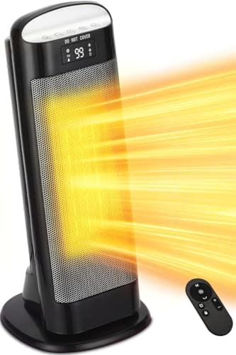 Uthfy Space Heaters for Indoor Use,19" Room Heater for Bedroom w/Remote, Thermostat, Oscillating, Overheating Protection