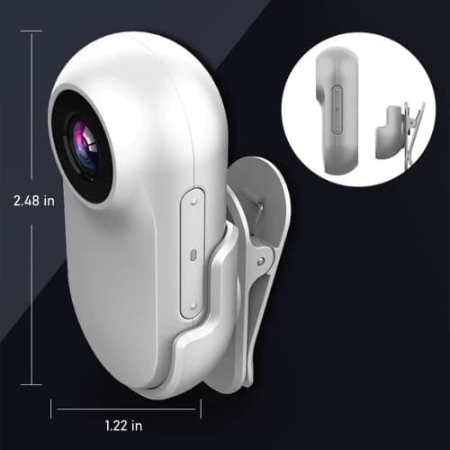 METRICSQUARE Mini Body Camera with Audio and Video Recording Wireless Spy Camera Hidden Pocket Camera Portable Video Recorder Action Camera Wearable Police Cam Law Enforcement with Night Vision 3