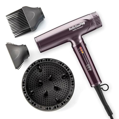 BabylissPRO® Nano Titanium™ Professional Nano Light Ionic Hair Dryer (Purple)