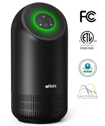 Afloia Air Purifier for Pets, Air Purifiers for Home Large Room Up to 880 Ft², Efficient Filter Air Cleaner for Home Remove 99.99% Pets Hair Odor Dust Smoke Mold Pollen, Fillo Black 9