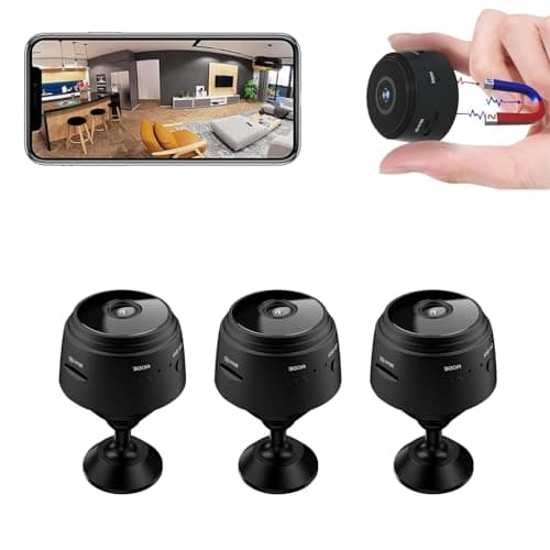 3 Pack Hidden Spy Camera, WiFi Mini HD 1080P Wireless Camera for Home Office Security, Small Nanny Cam with Motion Sensor Night Vision, APP Control Camera for Baby, Pets