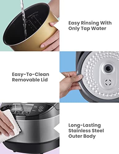COMFEE' Rice Cooker, Japanese Large Rice Cooker with Fuzzy Logic Technology, 11 Presets, 10 Cup Uncooked/20 Cup Cooked, Auto Keep Warm, 24-Hr Delay Timer 7