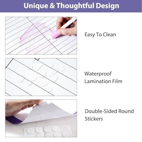 Large Dry Erase Calendar for Wall - 39.9" x 27.7", Extra Large Erasable & Reusable Laminated Calendar, Undated 1 Month Wall Calendar, 10 Round Stickers 6