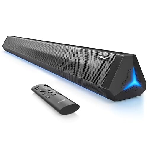 Passau Sound Bar 35 Inch Soundbar for Smart TV Speaker with Bluetooth 5.3 Opt/USB/AUX Connectivity, LED Display, 3 DSP Mode TV Sound Bars for Home Theater Audio PC Gaming Projector