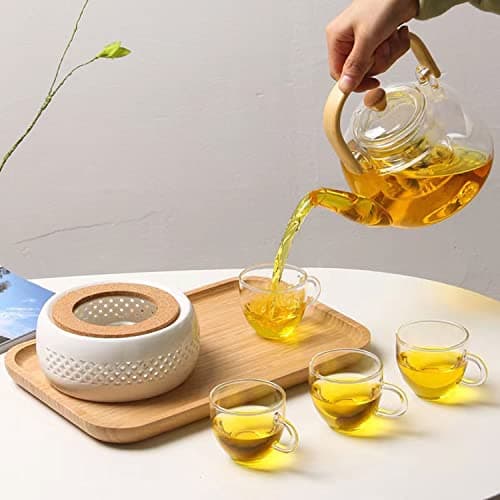 Auxmeware - Ceramic Teapot Warmer, Tea Warmer for Teapot, White 5