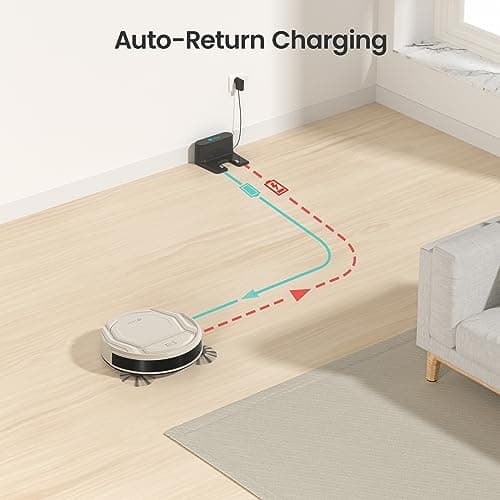 Lefant Robot Vacuum M210 Pro, 2200Pa Suction,120 Mins Runtime, Self-Charging Slim Robotic Vacuum Cleaner, APP/Voice/WiFi/Alexa Control, Ideal for Pet Hair,Low-Pile Carpet, Hard Floor 9