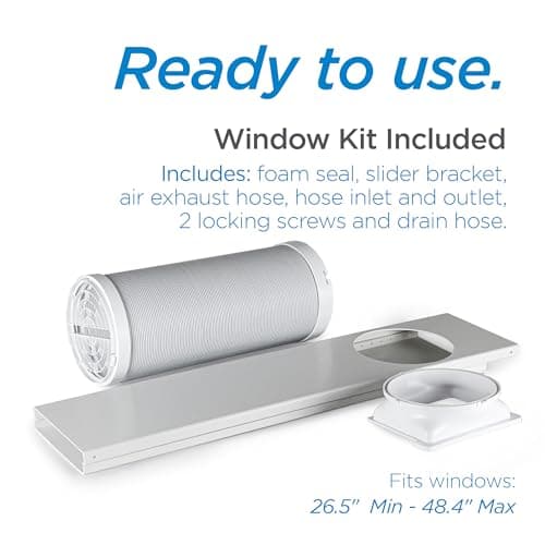 BLACK+DECKER Smart Portable Air Conditioner with Heat, 12,000 BTU Cooling, 9,000 BTU Heating for Rooms up to 550 Sq. Ft., Follow Me Remote, BPACT12HWT, White 6