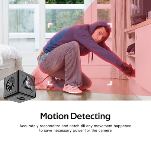 Mini Hidden Camera, Spy Camera WiFi, 2K HD Long Standby Time Compact Camera with Nanny Cam, Indoor Wireless Hidden Security Camera with Mobile Control for Home Monitoring 5