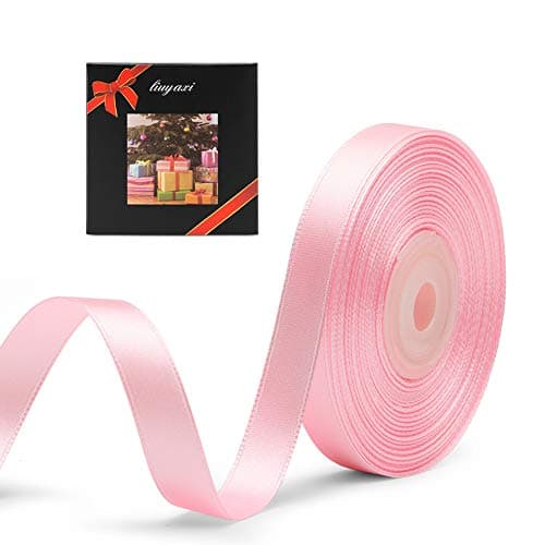 3/8" Pink Ribbon,25 Yards Valentine Ribbon for Gift Wrapping, Crafts, Wedding Decor, Bow Making, Present Wrapping Ribbons for Every Holiday