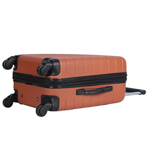 Wrangler Smart Spinner Hardside Luggage, 22-Inch Carry-On, Burnt Orange 7