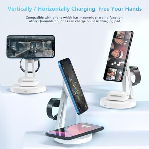 GAGBK Wireless Charger for Samsung, 3 in 1 Wireless Charging Station 5