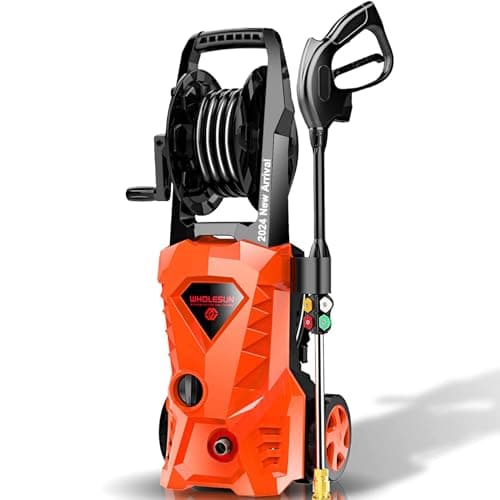 4500PSI Electric Pressure Washer 2.8GPM Power Washer 1600W High Pressure Cleaner Machine with 4 Nozzles Foam Cannon Powerwasher for Home use, 2-Year Limited (Orange)