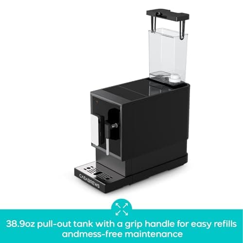 CASABREWS ACAFE PLUS Automatic Espresso Machine, 20bar Espresso Coffee Machine with Grinder and Milk Frother, Professional Coffee Maker with Touch Screen for Cappuccino and Americano, Black 7