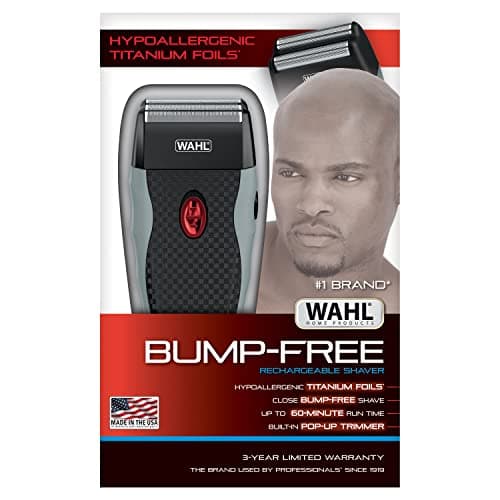 Wahl Bump-Free Rechargeable Foil Shaver with Hypoallergenic Titanium Cutters for Close, Smooth Shaving - Model 7339-300 8