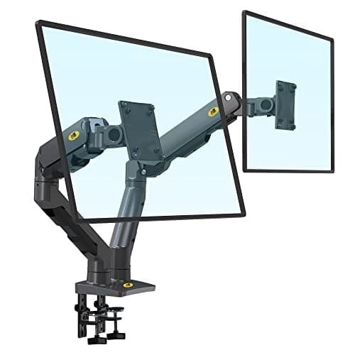 NB North Bayou Heavy Duty Dual Monitor Arm Desk Mount, Full Motion Monitor Stand Fits for Two Big Screens 27"-34" with Heavy Weight Capacity 11lbs-35.2lbs for Each arm, Gaming Monitor Stand G65