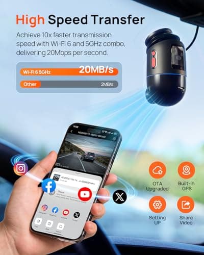 70mai Dual Dash Cam Front and Rear 4K, Car Camera for Cars with Sony IMX678, STARVIS 2 Night Vision, 4G LTE, AI Motion Detection, ADAS, 5GHz Wi-Fi 6, Parking Monitor, Voice Control (4K Omni X800) 5