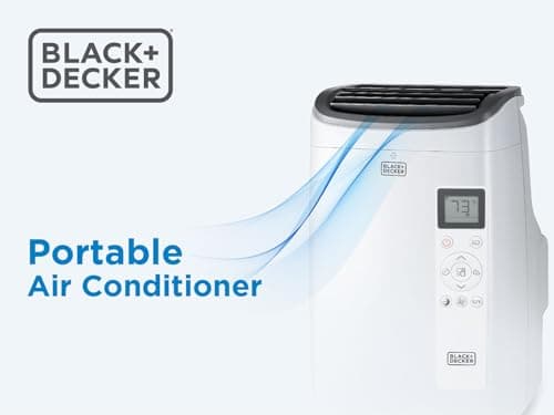 BLACK+DECKER Portable Air Conditioner, 8,000 BTU (3,950 BTU SACC) for Rooms up to 400 Sq. Ft., Portable AC with Follow Me Remote Control and Window Kit, BPACT08WT, White 5