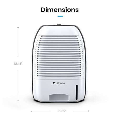 Pro Breeze Premium Electric Dehumidifiers for Bathroom Small, 2200 Cubic Feet (250 sq ft), 52oz, Compact & Portable for Humidity in Home, Basement, Bedroom, Office, RV, Garage - Dehumidifiers for Home 9