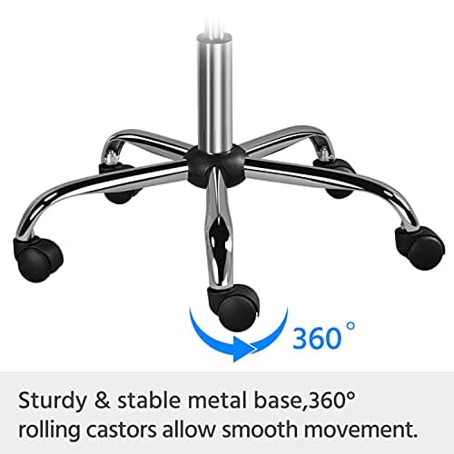 Yaheetech Adjustable Office Armless Desk Chair Walnut Wood Finish Height Adjustable Swivel Computer Desk Draft Chair with Leather Seat, Black 8