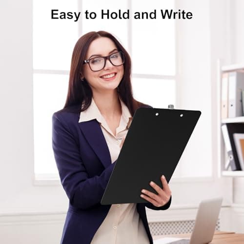 Zoenley Legal Size Clipboard with Pen Holder, Black 8.5 x 14 Plastic Clip Board for Lawyer, Nurse, Business, Size 9 x 15, with Low Profile Clip, Office & School Supplies 7
