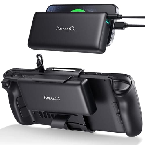 NEWQ 2-in-1 Steam Deck Battery Bank & Stand for Steam Deck/Steam Deck OLED, 20000mAh 65W PD3.0 Fast Charging Power Bank, Steam Deck Accessories, with Dual USB C Cables（Not Suitable for Case） NQ-SD-02