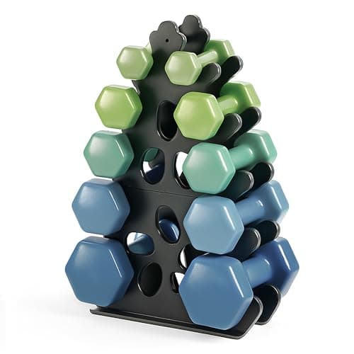 5-Tier Dumbbell Rack Stand Only Weight Holder Home Gym Storage Weight Tree (No Dumbbells)