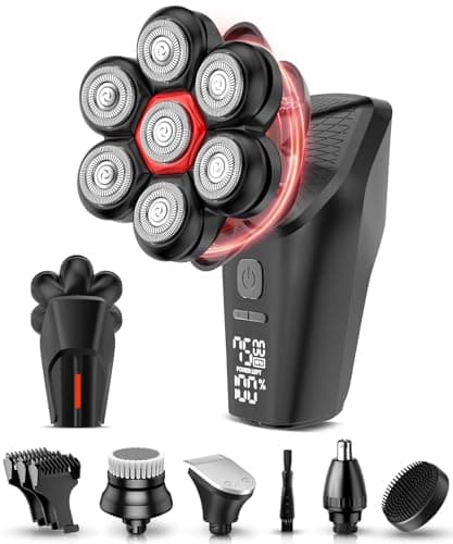 Head Shavers for Bald Men, 7D Head Shaver with LED Display, 3 Adjustable Modes, 10000 RPM High Speed Motor, IPX8 Waterproof, USB Fast Charging, Cimmerian