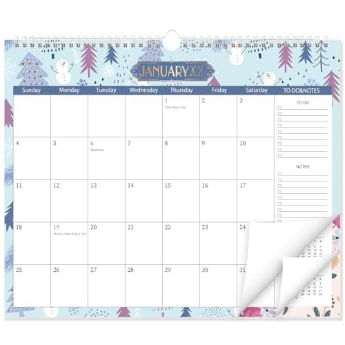 GuassLee Wall Calendar 2026-2027 from Jan. 2026 to Jun. 2027, 18-Month Paper Wall Planner with To-Do List and Notes for Office School Home Teacher Planning, 14” x 11.5”