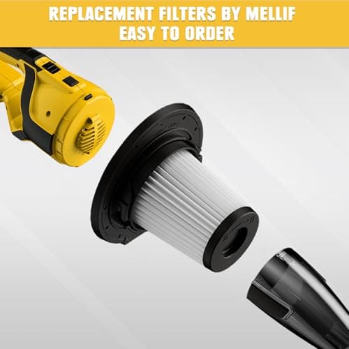 MORCLIN 120W Cordless Handheld Vacuum Cleaner Compatible with Dewalt 20v Max Battery (Tool Only) Portable for Hard Floor Carpet Car Pet Hair Cleaning 8