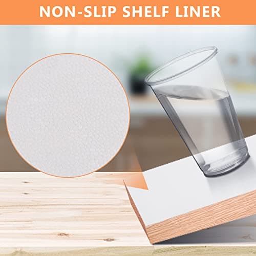 WochiTV Shelf Liner for Cabinets, Drawer Non Adhesive Non Slip Foam Mat for Kitchen, Pantry, Bathroom, Cupboard, Garage, Closet, Shelves, Drawer, Tool Box, White 11.8 x 59 inches 3