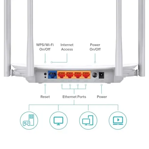 TP-Link AC1200 WiFi Router (Archer A54) - Dual Band Wireless Internet Router, 4 x 10/100 Mbps Fast Ethernet Ports, EasyMesh Compatible, Support Guest WiFi, Access Point Mode, IPv6 & Parental Controls 6