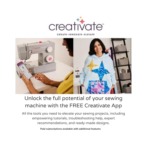 SINGER Heavy Duty Holiday Bundle – 4452 Sewing Machine with Extension Table & 2 Presser Feet | Strong Motor, 110 Stitch Applications, Full Metal Frame, 1-Step Buttonhole & LED Light 8