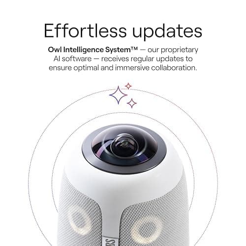 Owl Labs Meeting Owl 3 - 360° 1080p HD Conference Room Camera, AI-Driven Speaker-Tracking, 18-Foot Mic Pickup - Certified for Microsoft Teams - Works with Zoom, Google Meet - Plug & Play Setup 8