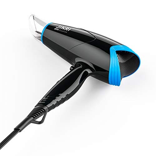 JINRI Hair Dryer, Lightweight Ceramic Negative Ion Hair Dryer with 2 Speed Settings, 6ft Power Cord, Hanging Loop, Removable Air Filter 9